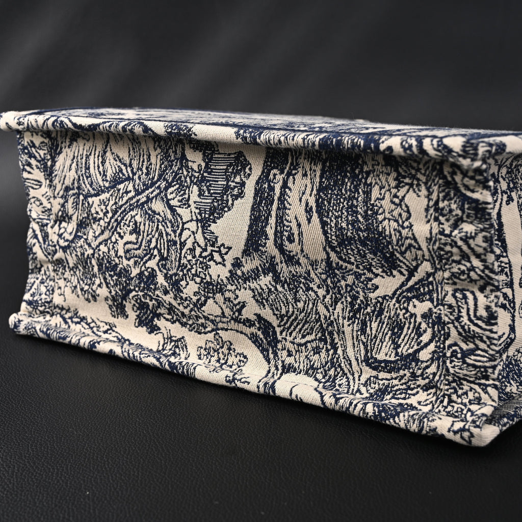 Dior Book Tote Bag – Blue Toile De Jouy Embroidery - Blue with Toile De Jouy Pattern — view 13