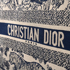 Dior Book Tote Bag – Blue Toile De Jouy Embroidery - Blue with Toile De Jouy Pattern — view 7