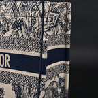 Dior Book Tote Bag – Blue Toile De Jouy Embroidery - Blue with Toile De Jouy Pattern — view 2