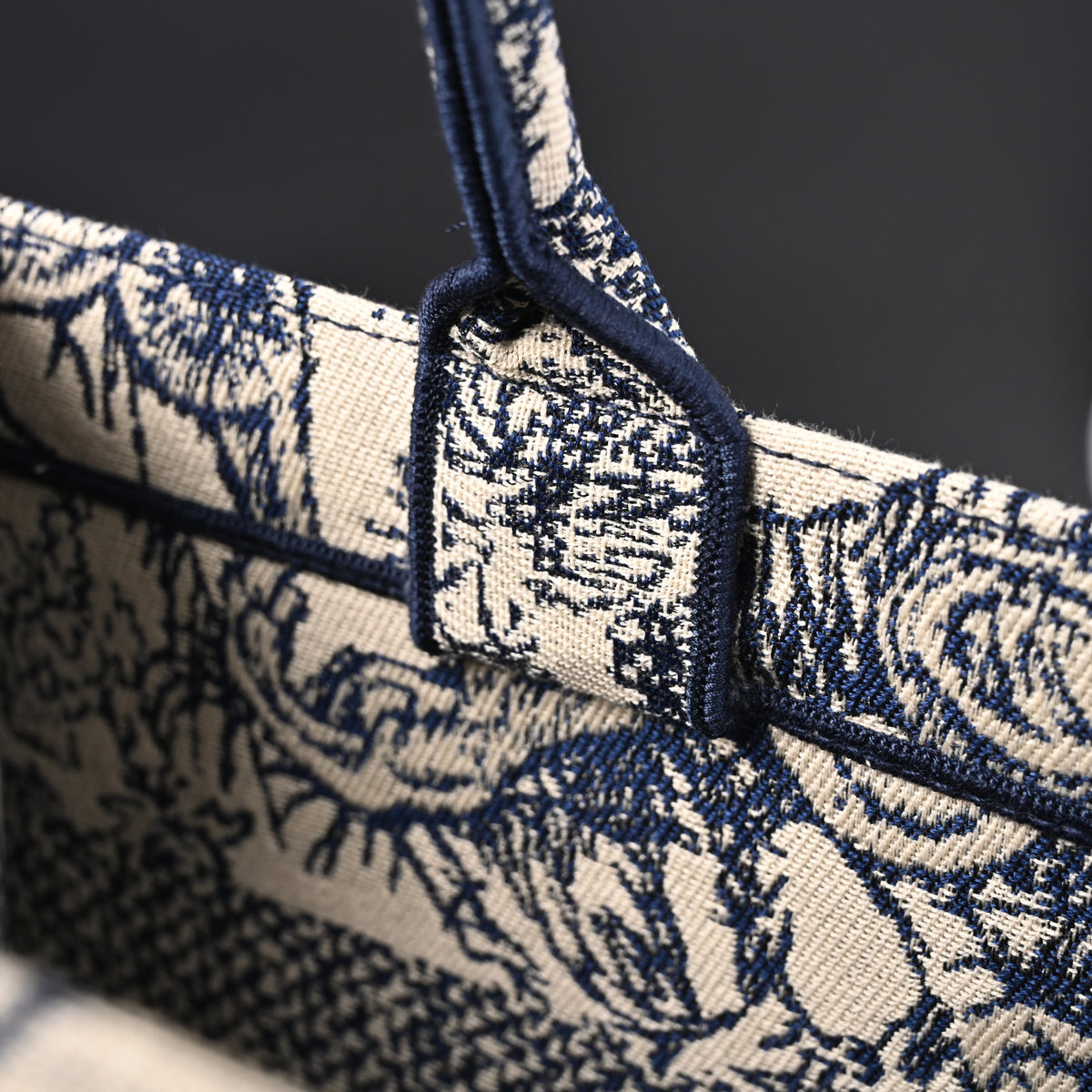Dior Book Tote Bag – Blue Toile De Jouy Embroidery - Blue with Toile De Jouy Pattern — view 10