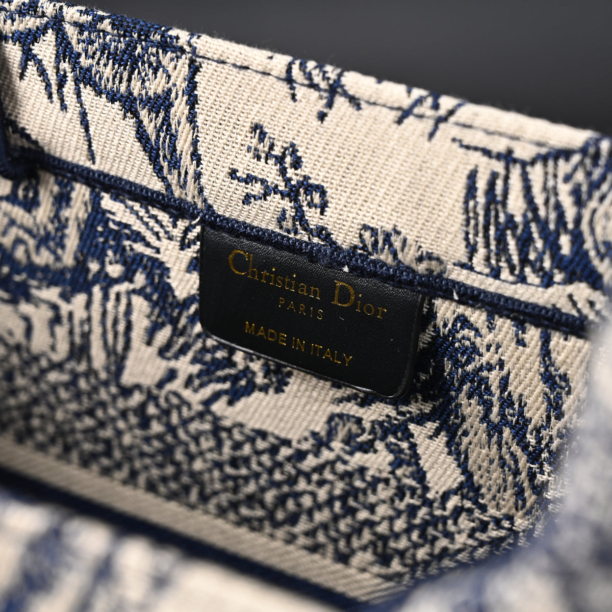 Dior Book Tote Bag – Blue Toile De Jouy Embroidery - Blue with Toile De Jouy Pattern — view 11