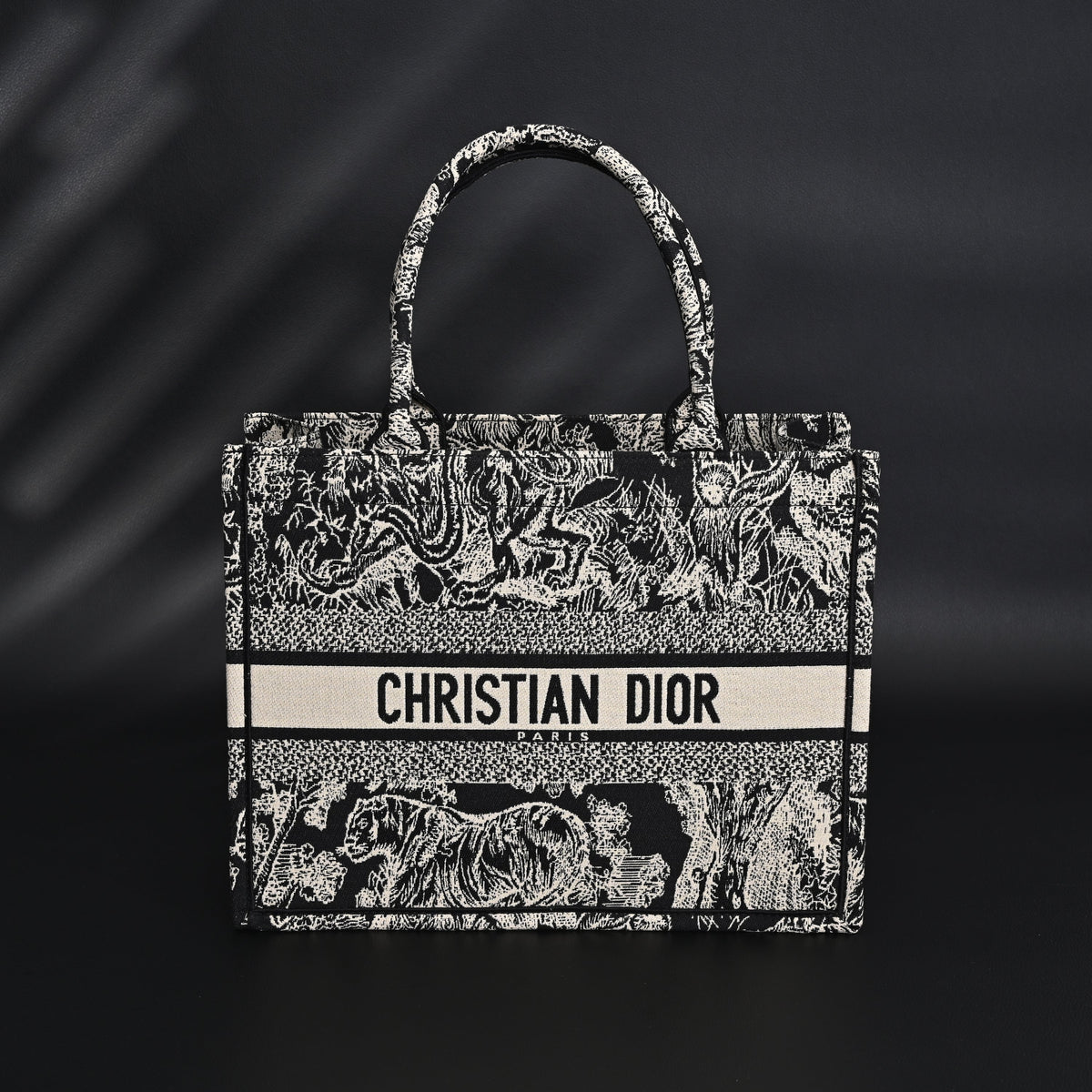 Dior Book Tote Bag – Black Toile De Jouy Embroidery — view 16