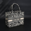 Dior Book Tote Bag – Black Toile De Jouy Embroidery — view 1
