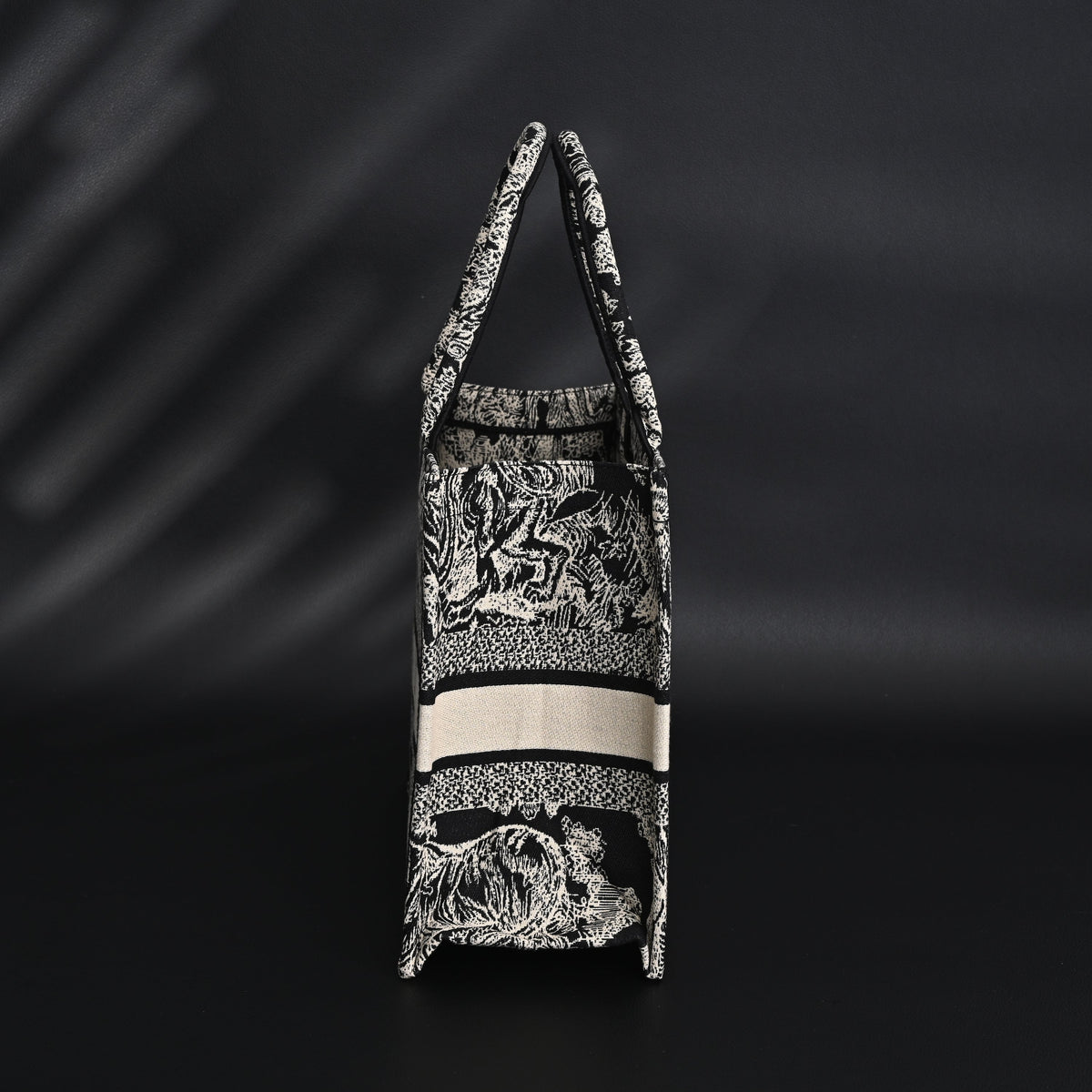 Dior Book Tote Bag – Black Toile De Jouy Embroidery — view 12