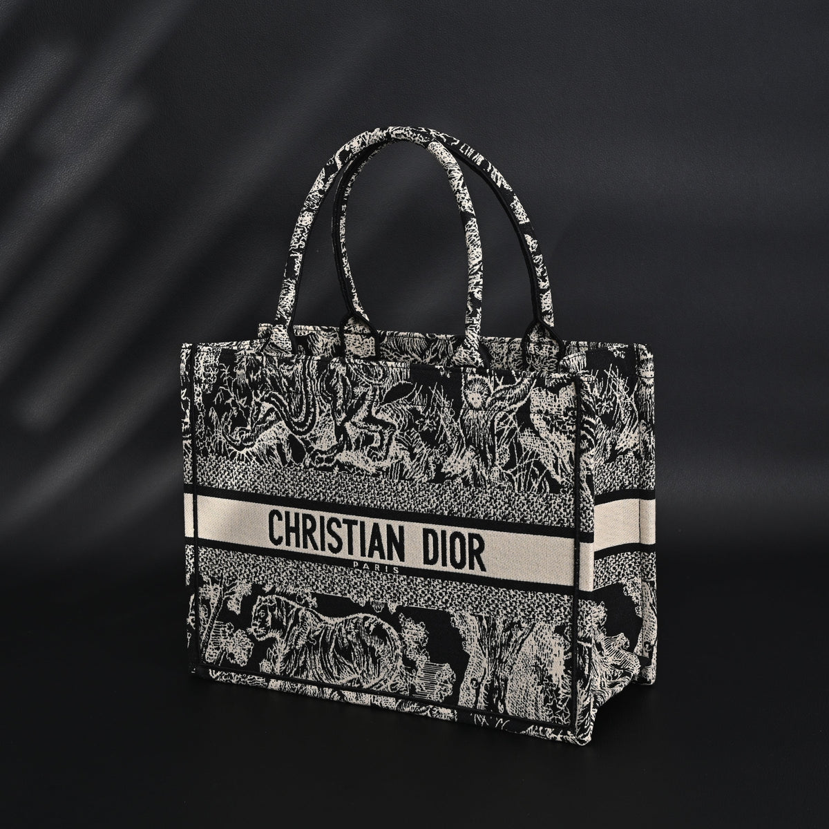 Dior Book Tote Bag – Black Toile De Jouy Embroidery — view 15