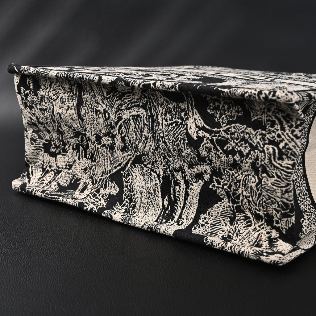 Dior Book Tote Bag – Black Toile De Jouy Embroidery — view 4