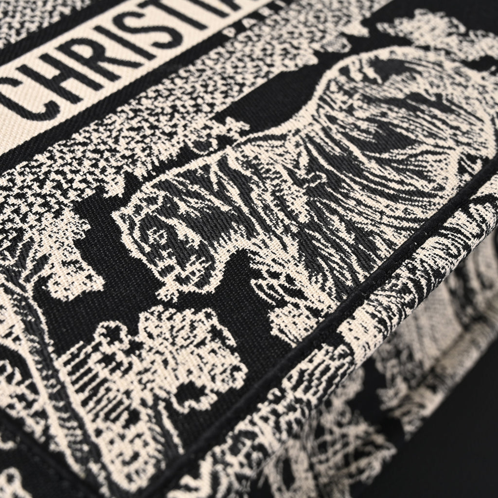 Dior Book Tote Bag – Black Toile De Jouy Embroidery — view 6