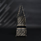 Christian Dior Medium Book Tote – Black Oblique Embroidery - Black with Beige Contrast — view 16