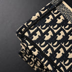 Christian Dior Medium Book Tote – Black Oblique Embroidery - Black with Beige Contrast — view 9
