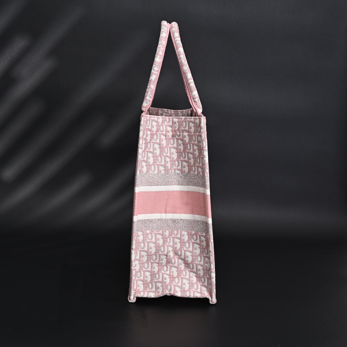 Dior Book Tote Oblique Embroidered Canvas Bag – Large Pink — view 15