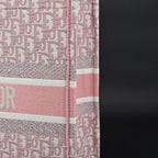 Christian Dior Large Book Tote – Pink Oblique Embroidery — view 6