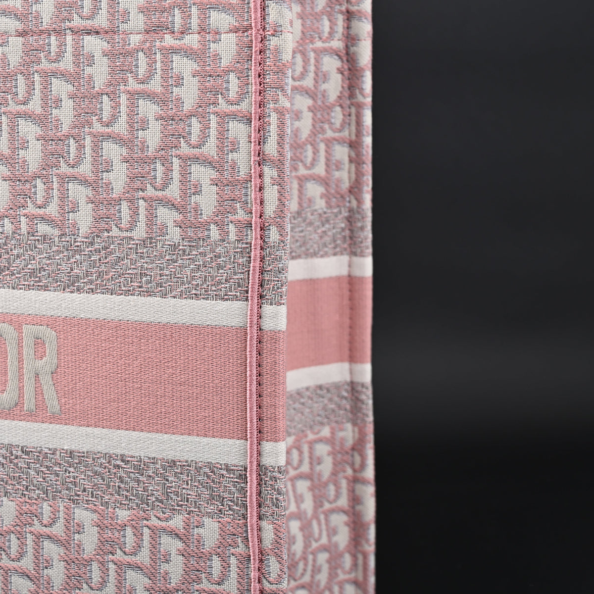 Christian Dior Large Book Tote – Pink Oblique Embroidery — view 6