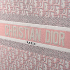 Christian Dior Large Book Tote – Pink Oblique Embroidery — view 7