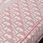 Dior Book Tote Oblique Embroidered Canvas Bag – Large Pink — view 6