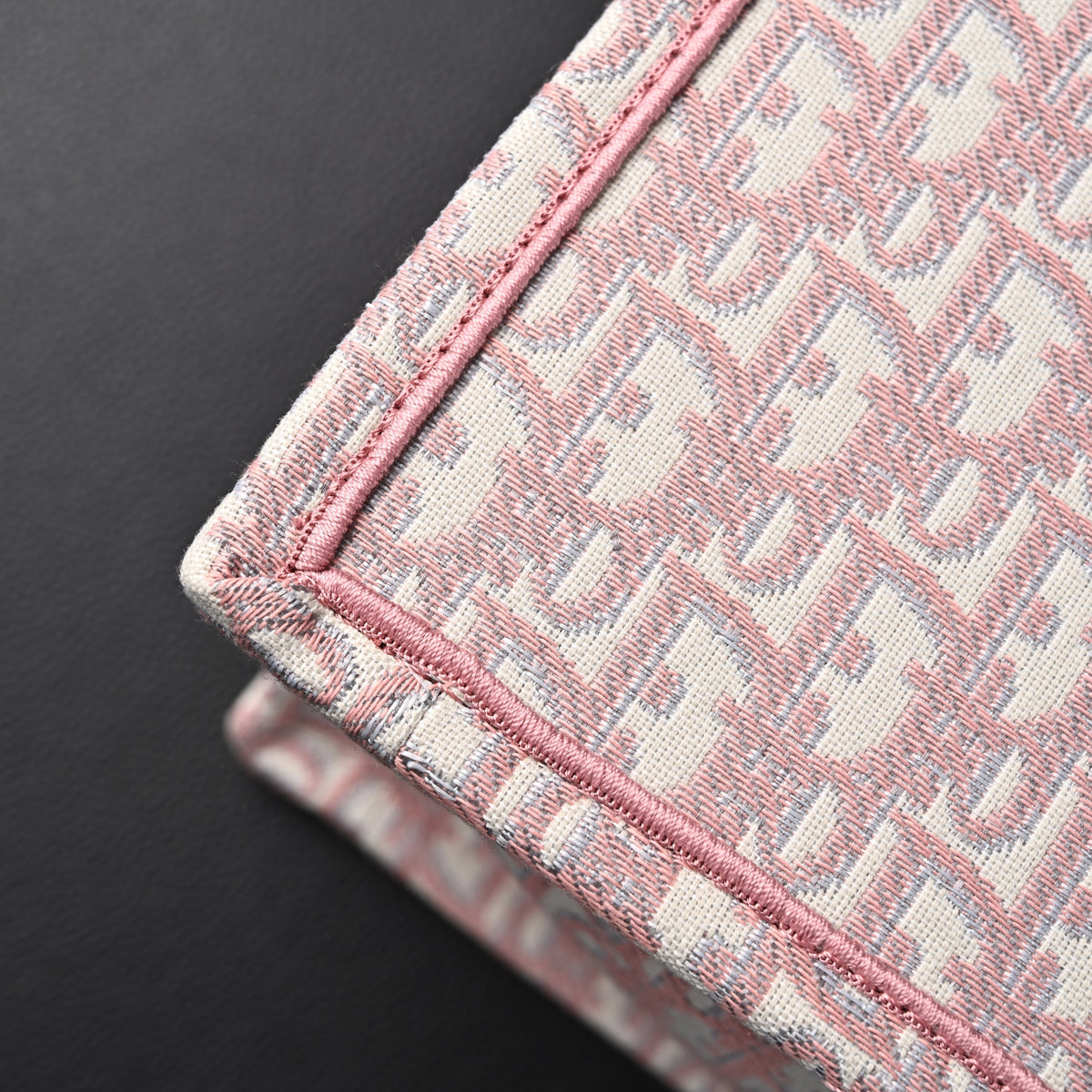 Dior Book Tote Oblique Embroidered Canvas Bag – Large Pink — view 7