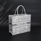 Christian Dior Large Book Tote – Toile De Jouy Embroidery - Classic Grey — view 15