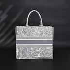 Christian Dior Large Book Tote – Toile De Jouy Embroidery - Classic Grey — view 2