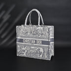 Christian Dior Large Book Tote – Toile De Jouy Embroidery - Classic Grey — view 4