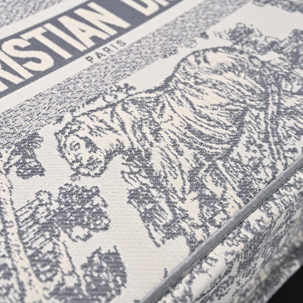 Christian Dior Large Book Tote – Toile De Jouy Embroidery - Classic Grey — view 8