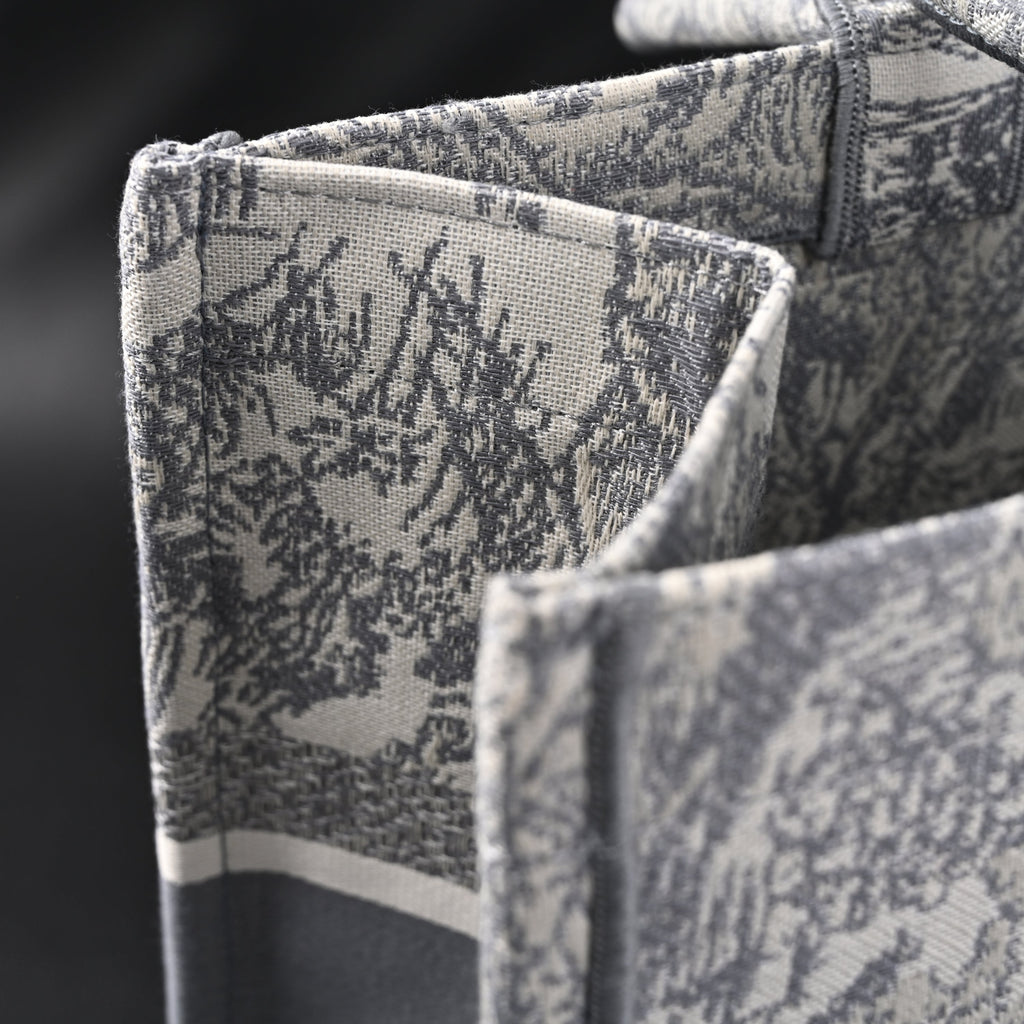 Christian Dior Large Book Tote – Toile De Jouy Embroidery - Classic Grey — view 10