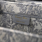 Christian Dior Large Book Tote – Toile De Jouy Embroidery - Classic Grey — view 12