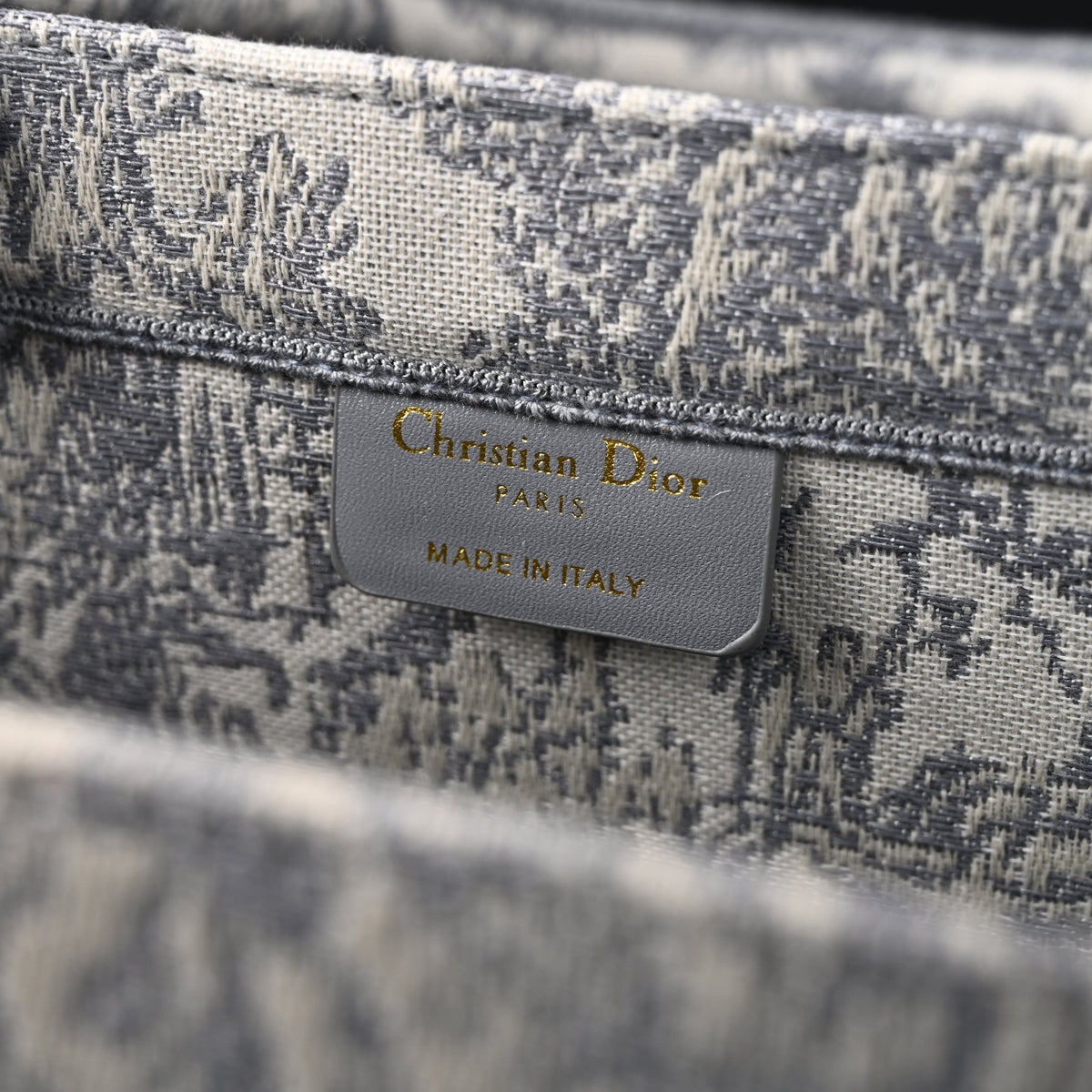 Christian Dior Large Book Tote – Toile De Jouy Embroidery - Classic Grey — view 12