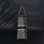 Christian Dior Large Book Tote – Blue Oblique Embroidery - Navy Blue — view 16