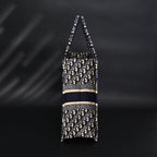Christian Dior Large Book Tote – Blue Oblique Embroidery - Navy Blue — view 3