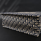 Christian Dior Large Book Tote – Blue Oblique Embroidery - Navy Blue — view 5