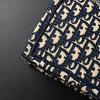 Christian Dior Large Book Tote – Blue Oblique Embroidery - Navy Blue — view 9