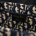 Christian Dior Large Book Tote – Blue Oblique Embroidery - Navy Blue — view 12