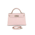 Mauve Pale Crocodile Mini Kelly Handbag — view 1