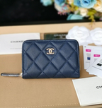 Chanel Coin Wallet Navy Blue — view 1