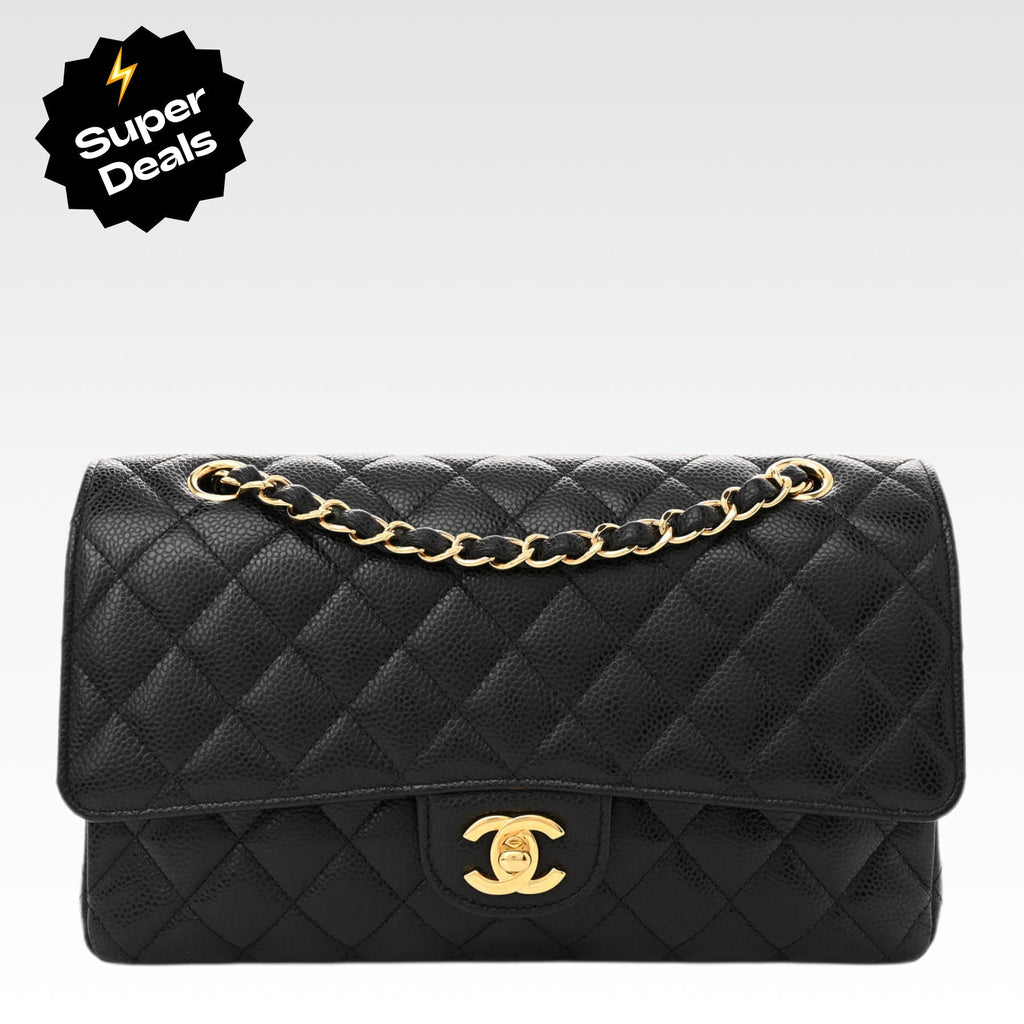 Chanel Classic Flap Bag Medium Gold Hardware — view 6