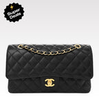 Chanel Classic Flap Bag Medium Gold Hardware — view 6