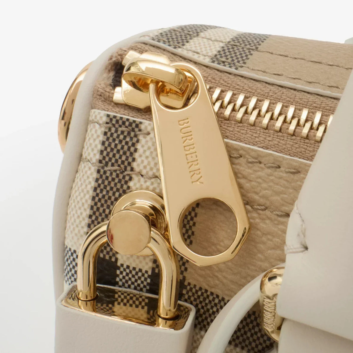 Burberry Mini Check Bowling Bag — view 3