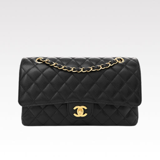 Chanel Classic Flap Bag Medium Gold Hardware — view 8