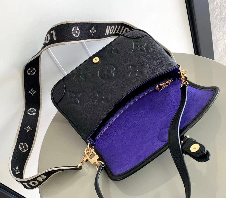 Louis Vuitton Diane Monogram Empreinte Black Satchel Bag — view 5