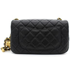 Chanel Pearl Crush Mini Rectangular Flap Bag - Black with Aged Gold-Tone Hardware — view 12