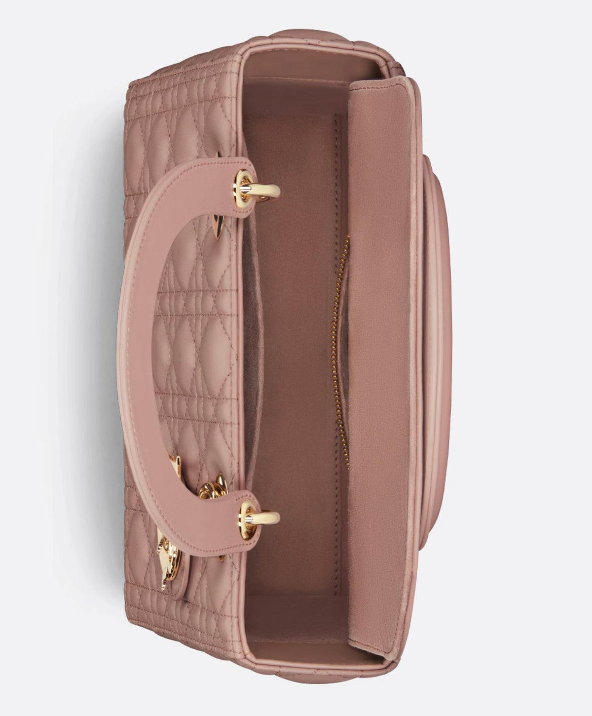 Medium Lady Dior Bag Blush Cannage Lambskin — view 3
