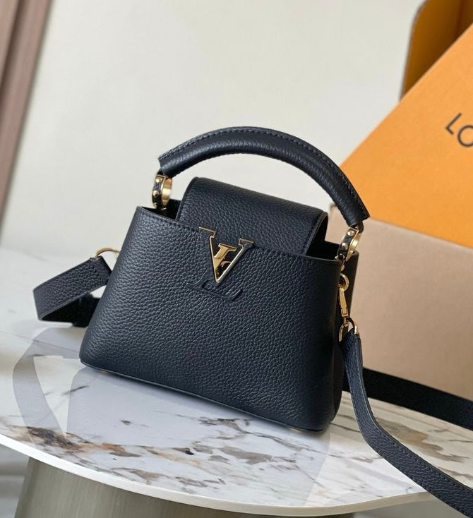 Louis Vuitton Capucines Mini Black Handbag — view 2