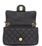 Chanel Pearl Crush Mini Rectangular Flap Bag - Black with Aged Gold-Tone Hardware — view 6