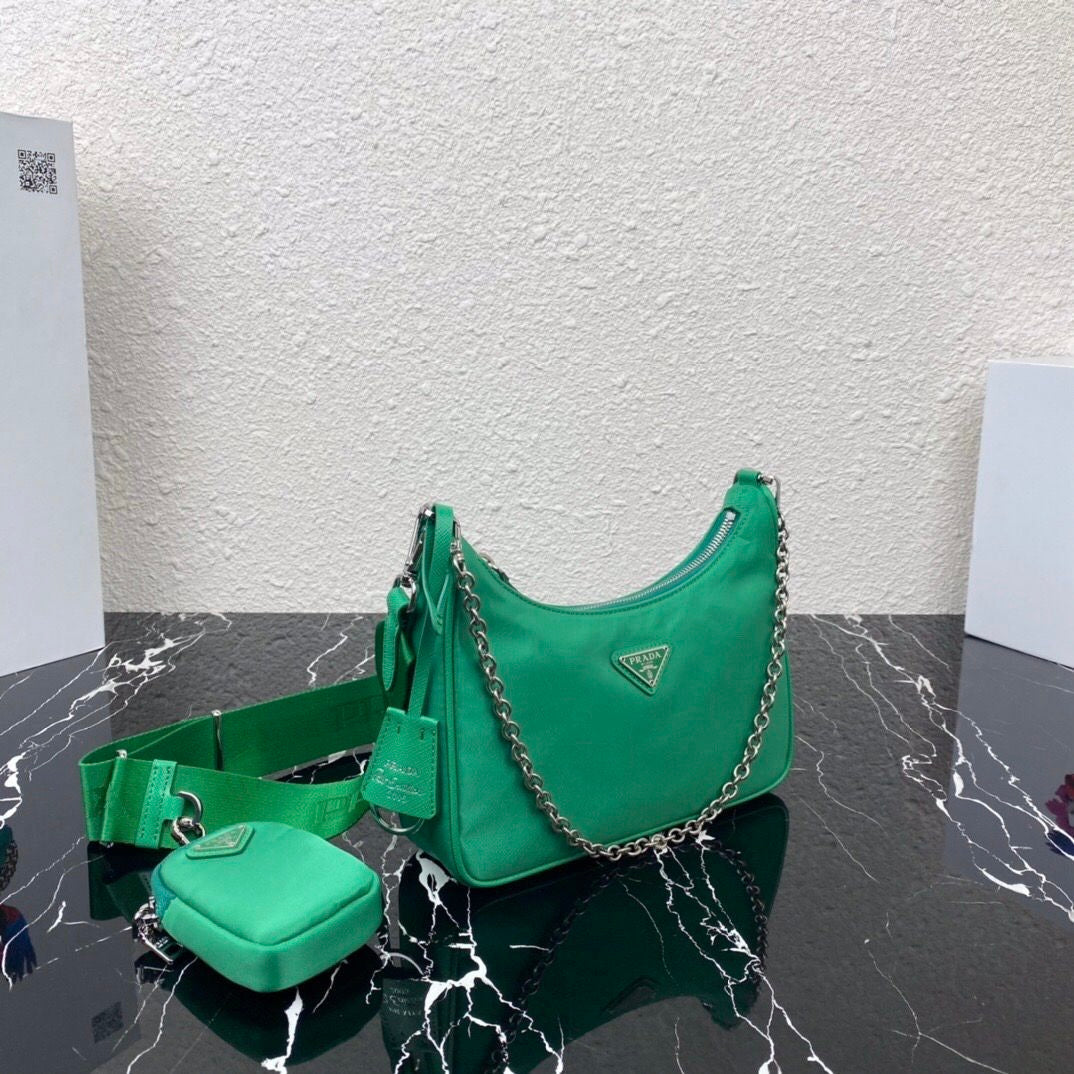 Prada Re-Edition 2005 Nylon Bag Mint Green — view 1