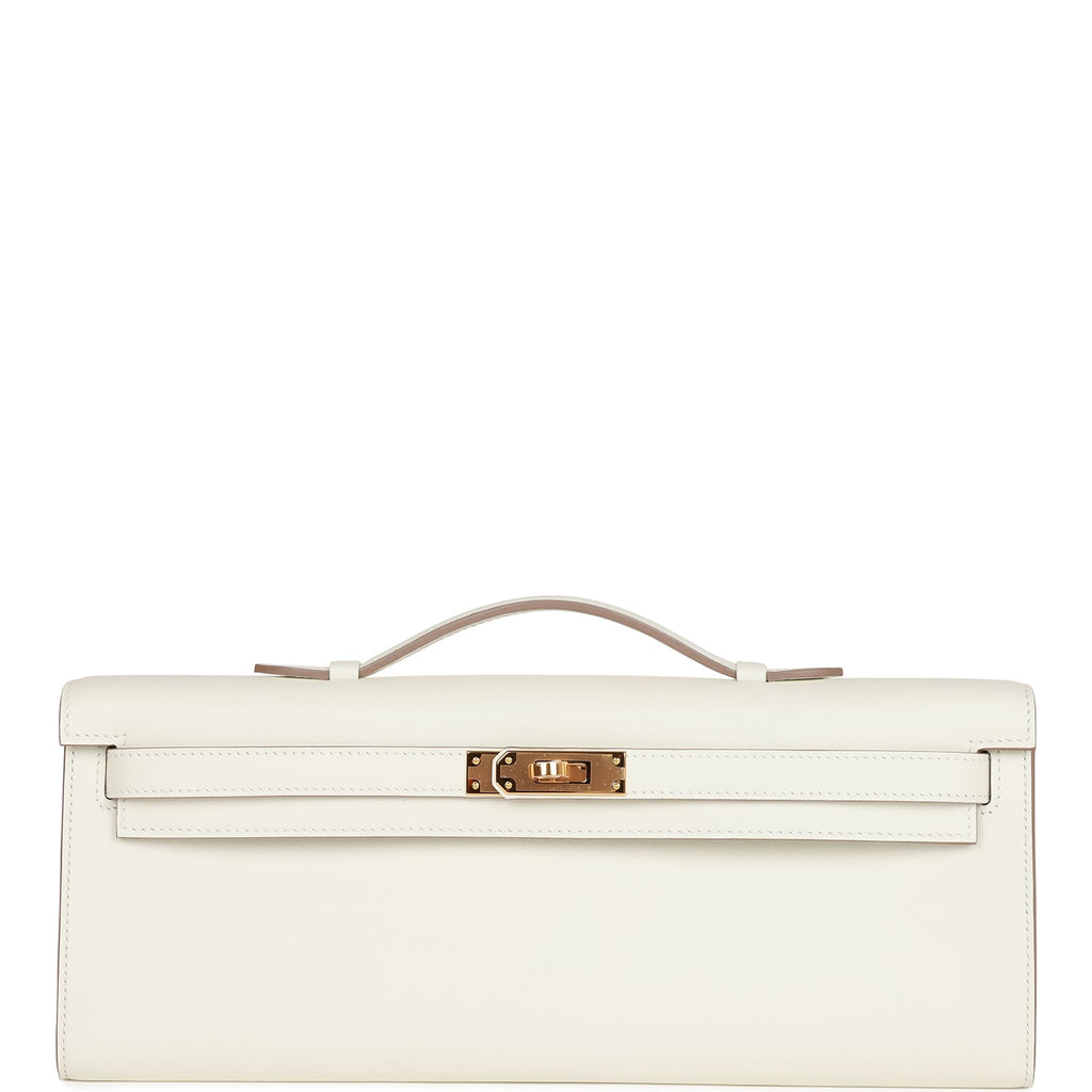 Hermès Kelly Cut Mushroom Swift Gold Hardware Clutch — view 1