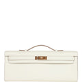 Hermès Kelly Cut Mushroom Swift Gold Hardware Clutch — view 1