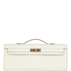 Hermès Kelly Cut Mushroom Swift Gold Hardware Clutch — view 1