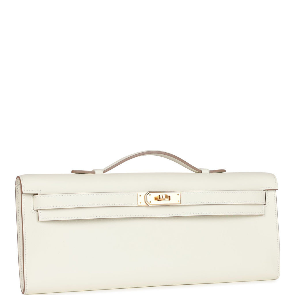 Hermès Kelly Cut Mushroom Swift Gold Hardware Clutch — view 3