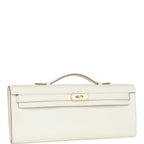 Hermès Kelly Cut Mushroom Swift Gold Hardware Clutch — view 3