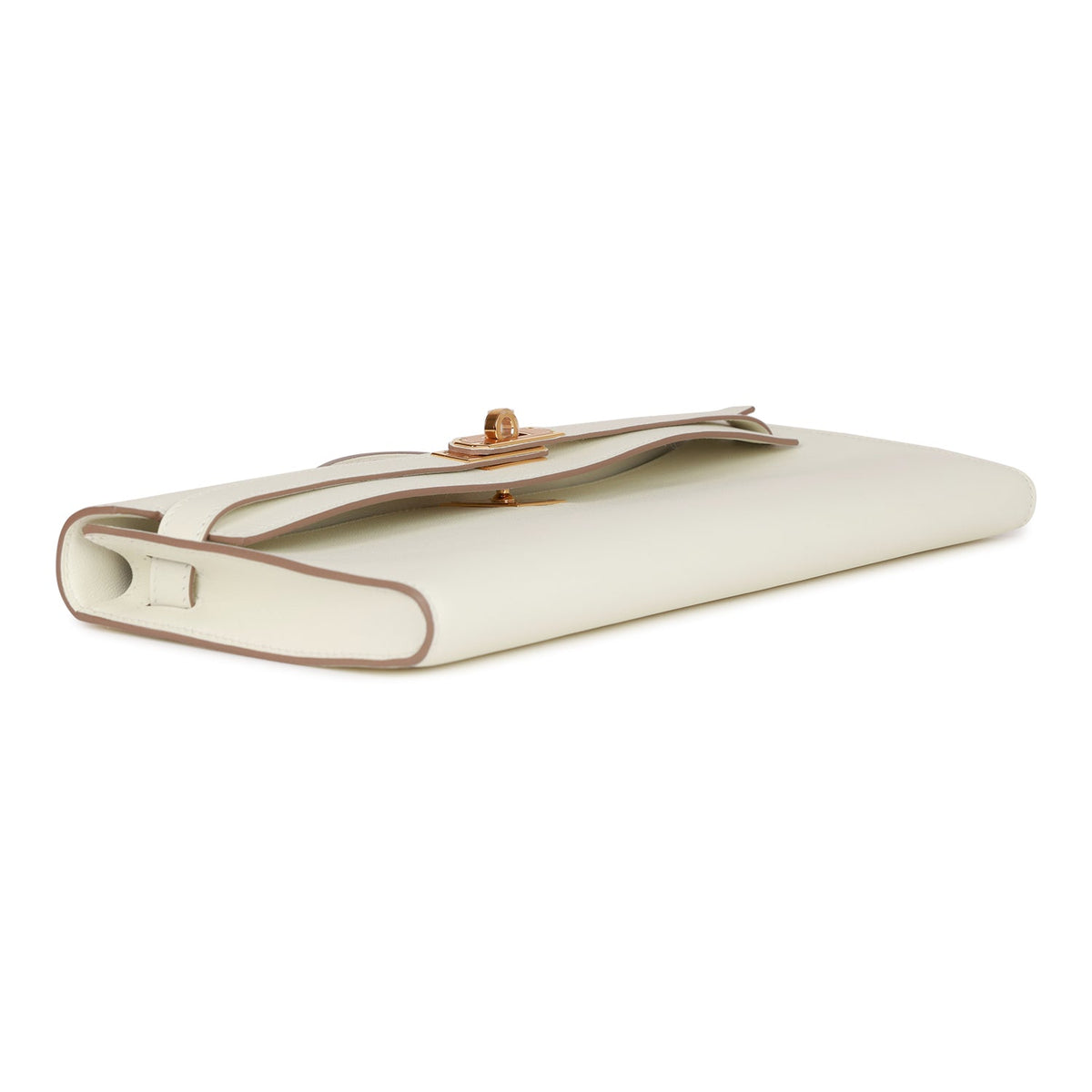 Hermès Kelly Cut Mushroom Swift Gold Hardware Clutch — view 2