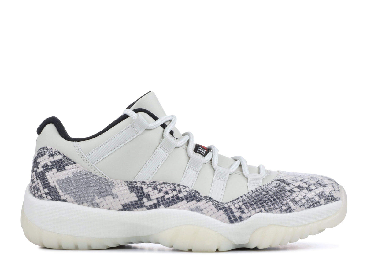 Air Jordan 11 Retro Low ‘Light Bone Snakeskin’ Unfading Sneaker — view 1